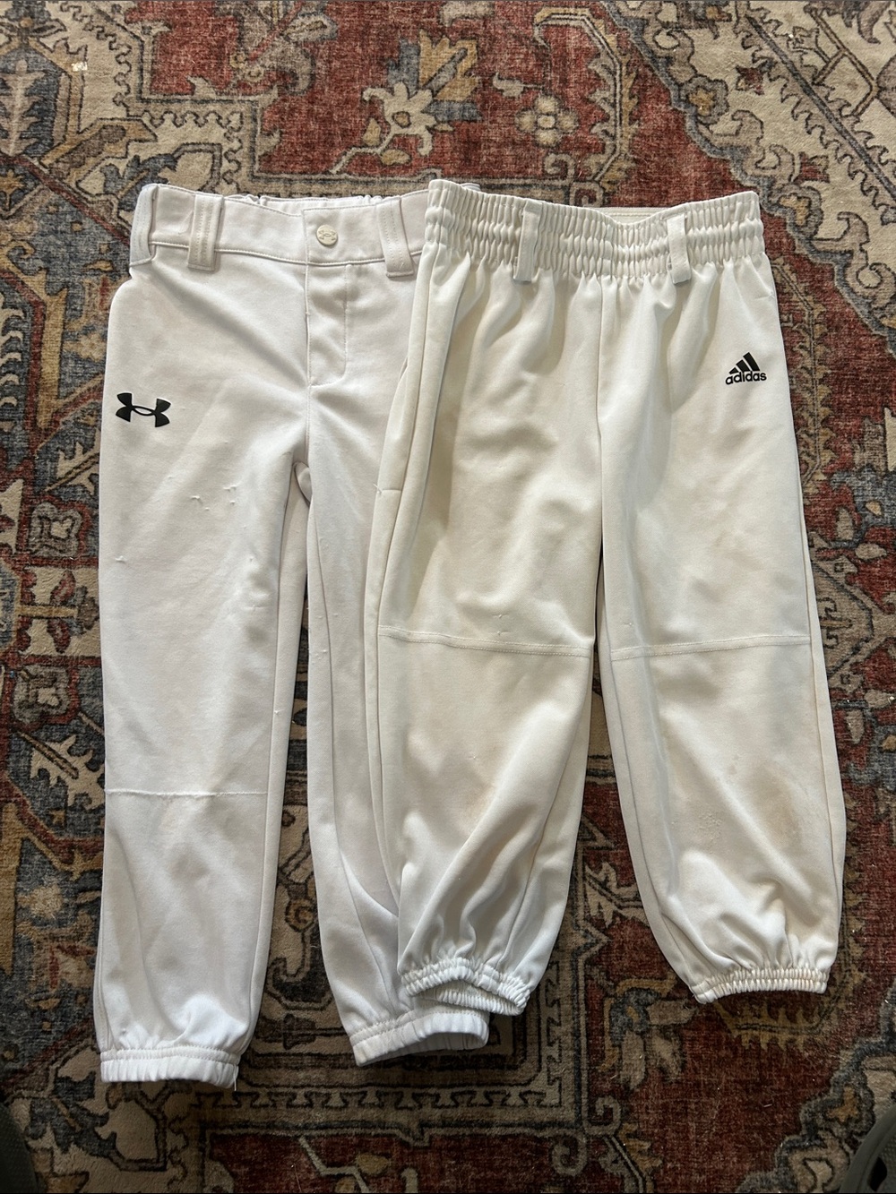 Under Armour White Kids baseball Pants - Elastic Cuffs
